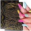 image:image10 Sheets Gold Nail Art Sticker Decals 3D Bronzing Exquisite Pattern Nail Art Supplies SelfAdhesive Gold Lace Line Design for Women and Girl DIY Acrylic Nail Art Decoration