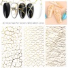 image:image10 Sheets Gold Nail Art Sticker Decals 3D Bronzing Exquisite Pattern Nail Art Supplies SelfAdhesive Gold Lace Line Design for Women and Girl DIY Acrylic Nail Art Decoration