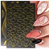 image:image10 Sheets Gold Nail Art Sticker Decals 3D Bronzing Exquisite Pattern Nail Art Supplies SelfAdhesive Gold Lace Line Design for Women and Girl DIY Acrylic Nail Art Decoration