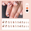image:image24 Pcs Halloween Press on Nails Short Pumpkin Ghost Bats Spider Web Design Fake Nails Halloween Charms Cute False Nails Decorations Acrylic Nails Glue on Nails for Women Girls