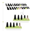 image:image24Pcs Long Press on Nail Halloween Coffin Fake Nails Black White Stripes Cute Ghost Design Glossy False Nails for Women Girls Stick on Nails with Glue on Acrylic Nail TipsColorful2