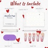 image:image24Pcs Long Press on Nail Halloween Coffin Fake Nails Black White Stripes Cute Ghost Design Glossy False Nails for Women Girls Stick on Nails with Glue on Acrylic Nail TipsColorful1