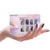image:image24Pcs Long Press on Nail Halloween Coffin Fake Nails Black White Stripes Cute Ghost Design Glossy False Nails for Women Girls Stick on Nails with Glue on Acrylic Nail TipsNight Black Cat