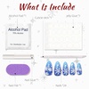 image:image24Pcs Long Press on Nail Halloween Coffin Fake Nails Black White Stripes Cute Ghost Design Glossy False Nails for Women Girls Stick on Nails with Glue on Acrylic Nail TipsColorful8