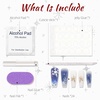 image:image24Pcs Long Press on Nail Halloween Coffin Fake Nails Black White Stripes Cute Ghost Design Glossy False Nails for Women Girls Stick on Nails with Glue on Acrylic Nail TipsColorful10