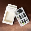 image:image24Pcs Long Press on Nail Halloween Coffin Fake Nails Black White Stripes Cute Ghost Design Glossy False Nails for Women Girls Stick on Nails with Glue on Acrylic Nail TipsColorful2