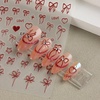 image:image4 Sheets Heart Bow Nail Art Stickers 3D SelfAdhesive Nail Decals White Red Pink Heart Bows Designs Nail Art Supplies Bows Nail Stickers for Women Nail Art Decorations