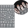 image:image4 Sheets Heart Bow Nail Art Stickers 3D SelfAdhesive Nail Decals White Red Pink Heart Bows Designs Nail Art Supplies Bows Nail Stickers for Women Nail Art Decorations