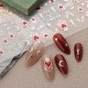 image:image6 Sheets Star Moon Nail Art Stickers 3D SelfAdhesive Nail Decals White Red Silvery Gold Love Heart Designs Nail Art Supplies Star Moon Nail Stickers for Women Nail Art Decorations