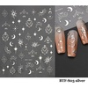 image:image6 Sheets Star Moon Nail Art Stickers 3D SelfAdhesive Nail Decals White Red Silvery Gold Love Heart Designs Nail Art Supplies Star Moon Nail Stickers for Women Nail Art Decorations
