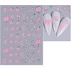 image:image6 Sheets Valentines Day Nail Art Stickers Star Nail Decals Heart Nail Stickers 3D SelfAdhesive Pink Flower Love Heart Nail Art Design Valentines Nail Art SuppliesNail Art Decoration for Women