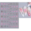 image:image6 Sheets Valentines Day Nail Art Stickers Star Nail Decals Heart Nail Stickers 3D SelfAdhesive Pink Flower Love Heart Nail Art Design Valentines Nail Art SuppliesNail Art Decoration for Women