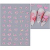 image:image6 Sheets Valentines Day Nail Art Stickers Star Nail Decals Heart Nail Stickers 3D SelfAdhesive Pink Flower Love Heart Nail Art Design Valentines Nail Art SuppliesNail Art Decoration for Women
