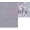 image:image6 Sheets Valentines Day Nail Art Stickers Star Nail Decals Heart Nail Stickers 3D SelfAdhesive Pink Flower Love Heart Nail Art Design Valentines Nail Art SuppliesNail Art Decoration for Women