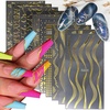 image:image10 Sheets Gold Nail Art Sticker Decals 3D Bronzing Exquisite Pattern Nail Art Supplies SelfAdhesive Gold Lace Line Design for Women and Girl DIY Acrylic Nail Art Decoration