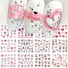 image:image12 Sheet Valentines Day Nail Art Stickers  Water Transfer Decals With Love Heart and Red Lips Designs  Decorations for Women