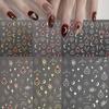 image:image6 Sheets Star Moon Nail Art Stickers 3D SelfAdhesive Nail Decals White Red Silvery Gold Love Heart Designs Nail Art Supplies Star Moon Nail Stickers for Women Nail Art Decorations