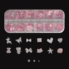 image:imageNail Art Rhinestones Butterflies Elk Shells Bows Bears Nail Diamonds Glass Crystal AB Metal Gems Jewels Stones with Flatback Pearls for DIY Nail Work Design Decoration Craft Making Pink