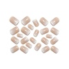 image:image24Pcs Short Square French Tip Press on Fake Nails in White Pink Nude  Full Cover Acrylic Nail Tips for Women and GirlsPink  White