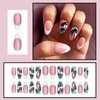 image:image24Pcs Short Square French Tip Press on Fake Nails in White Pink Nude  Full Cover Acrylic Nail Tips for Women and Girlsstyle10