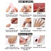 image:image24Pcs Short Square French Tip Press on Fake Nails in White Pink Nude  Full Cover Acrylic Nail Tips for Women and Girlsstyle10