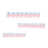 image:image24Pcs Short Square French Tip Press on Fake Nails in White Pink Nude  Full Cover Acrylic Nail Tips for Women and Girlsstyle3