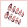 image:image24Pcs Short Square French Tip Press on Fake Nails in White Pink Nude  Full Cover Acrylic Nail Tips for Women and Girlsstyle4