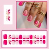 image:image24Pcs Short Square French Tip Press on Fake Nails in White Pink Nude  Full Cover Acrylic Nail Tips for Women and Girlsstyle7