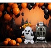 image:image5 Pcs Happy Halloween Bats Balloons Cute Black Bats Punch Inflatable Decorations Halloween Day of Death Foil Mylar Balloons Wall Ornaments for Rave Party Birthday DecorationsGhost  Skeleton