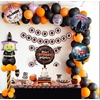image:image5 Pcs Happy Halloween Bats Balloons Cute Black Bats Punch Inflatable Decorations Halloween Day of Death Foil Mylar Balloons Wall Ornaments for Rave Party Birthday DecorationsRound Balloons