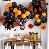 image:image5 Pcs Happy Halloween Bats Balloons Cute Black Bats Punch Inflatable Decorations Halloween Day of Death Foil Mylar Balloons Wall Ornaments for Rave Party Birthday DecorationsGlitter Bats