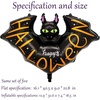 image:image5 Pcs Happy Halloween Bats Balloons Cute Black Bats Punch Inflatable Decorations Halloween Day of Death Foil Mylar Balloons Wall Ornaments for Rave Party Birthday DecorationsBlack Bats