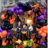 image:image5 Pcs Happy Halloween Bats Balloons Cute Black Bats Punch Inflatable Decorations Halloween Day of Death Foil Mylar Balloons Wall Ornaments for Rave Party Birthday DecorationsGlitter Bats