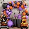 image:image5 Pcs Happy Halloween Bats Balloons Cute Black Bats Punch Inflatable Decorations Halloween Day of Death Foil Mylar Balloons Wall Ornaments for Rave Party Birthday DecorationsPumpkin  Ghost