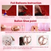 image:image5 Pcs Happy Halloween Bats Balloons Cute Black Bats Punch Inflatable Decorations Halloween Day of Death Foil Mylar Balloons Wall Ornaments for Rave Party Birthday DecorationsRed