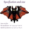 image:image5 Pcs Happy Halloween Bats Balloons Cute Black Bats Punch Inflatable Decorations Halloween Day of Death Foil Mylar Balloons Wall Ornaments for Rave Party Birthday DecorationsGlitter Bats