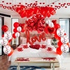 image:image5 Pcs Happy Halloween Bats Balloons Cute Black Bats Punch Inflatable Decorations Halloween Day of Death Foil Mylar Balloons Wall Ornaments for Rave Party Birthday DecorationsRed