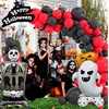 image:image5 Pcs Happy Halloween Bats Balloons Cute Black Bats Punch Inflatable Decorations Halloween Day of Death Foil Mylar Balloons Wall Ornaments for Rave Party Birthday DecorationsGhost  Skeleton
