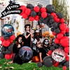 image:image5 Pcs Happy Halloween Bats Balloons Cute Black Bats Punch Inflatable Decorations Halloween Day of Death Foil Mylar Balloons Wall Ornaments for Rave Party Birthday DecorationsRound Balloons