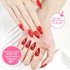image:imageAlmond Press On Nails with Color change when exposed to light design Medium Reusable False Nails Colour Changing Fake Nail with Glue J Almond