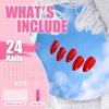image:imageAlmond Press On Nails with Color change when exposed to light design Medium Reusable False Nails Colour Changing Fake Nail with Glue J Almond