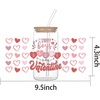 image:imageCute UV DTF Cup Wrap Sticker for Glass 16oz 6 Sheet Rub On Transfer Decals UV Waterproof DIY Crafts No Heat Needed