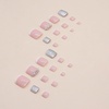 image:imageFrench Tip Press On Toenails Short Fake Toenails Square False Toenails With Rhinestone Designs Full Cover Glue On Toenails Acrylic Toenails Press Ons Glitter Stick On Toenails For Women