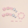 image:imageFrench Tip Press On Toenails Short Fake Toenails Square False Toenails With Rhinestone Designs Full Cover Glue On Toenails Acrylic Toenails Press Ons Glitter Stick On Toenails For Women