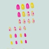 image:imageMedium Almond Press On Nails 24 Pcs amp 12 Sizes Pink amp Yellow Star Designs Glossy Finish Full Cover False Nails Stick On Nails For Women DIY Nail Art Wedding Party Prom