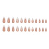 image:imageMedium Almond Press On Nails French Tip Fake Nails With Butterfly Rhinestone Designs Glossy False Nails Full Cover Stick On Nails Acrylic Nails Press Ons Medium Glue On Nails For Women