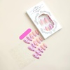 image:imageMedium Press On Nails Almond Fake Nails With Butterfly Rhinestone Designs Acrylic Nails Press Ons Full Cover Stick On Nails Glossy Glue On Nails Pink False Nails For Women 24Pcs