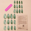 image:imageMedium Press On Nails Almond Fake Nails With Green Cat Eyes Designs Acrylic Nails Press Ons Full Cover False Nails Reuseable Glue On Nails Glossy Stick On Nails For Women 24Pcs