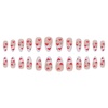 image:imageMedium Press On Nails Medium Almond Fake Nails With Heart Rhinestone Designs Acrylic Nails Press Ons Full Cover False Nails Glossy Glue On Nails French Tip Stick On Nails For Women