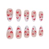 image:imageMedium Press On Nails Medium Almond Fake Nails With Heart Rhinestone Designs Acrylic Nails Press Ons Full Cover False Nails Glossy Glue On Nails French Tip Stick On Nails For Women